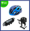 Benotto Kit Casco GIRO Ruta ISODE Azul + Timbre Zefal Piing Aluminio Negro 1060A + Luz trasera USB Azul Envío Gratis a Todo México