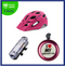 Benotto Kit Casco GIRO Montaña TREMOR Rosa + Timbre ”I Love My BENOTTO” Rojo + Luz Trasera USB Blanca Envío Gratis a Todo México