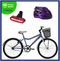 Benotto Kit para Mujer Bicicleta de Montaña KYRA R24 1V. Mujer Frenos ”V” Acero Azul/Blanco + Casco CROSTIS Morado + Luz Trasera USB Rosa Envío Gratis a Todo México