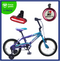 Benotto Kit Bicicleta para Niña Cross FIORE R16 1V. Frenos ”V” Ruedas Laterales Acero Purpura/Azul + Timbre BENOTTO 45A-01 ”I Love My BENOTTO” Rojo + Luz Trasera USB Rosa Envío Gratis a Todo México