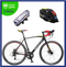 Benotto Kit Bicicleta Unisex Ruta 1550 R700 18V. Shimano Frenos Disco Aluminio Negro Talla 48 + Casco BENOTTO Montaña HW-1 Negro + Luz Trasera USB Blanca Envío Gratis a Todo México