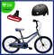 Benotto Kit Bicicleta para Niño Cross STORMAX R20 1V. Niño Frenos ”V” Acero Gris + Casco BELL BMX LOCAL Negro + Luz Trasera USB Azul Envío Gratis a Todo México