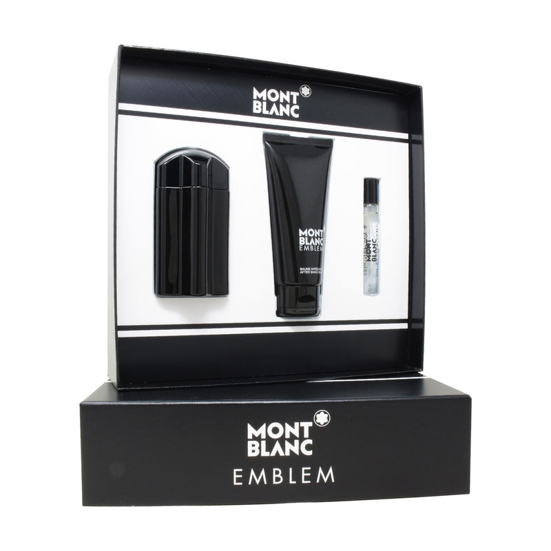 Set  Mont Blanc Emblem 100ml EDT Spray/ After Shave 100ml/ 7.5ml EDT Spray