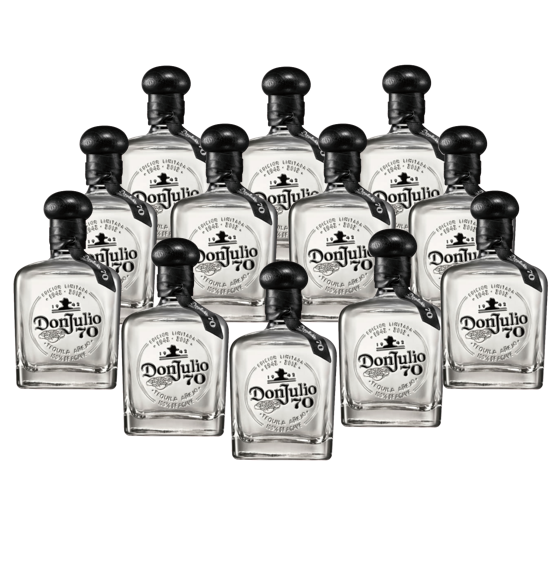 Don Julio Caja con 12 Piezas Tequila 70 Aniversario 700 ml